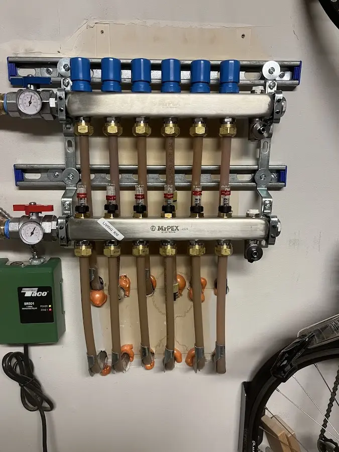 Plumber performing Gas Line Installation at a residential property in Perham